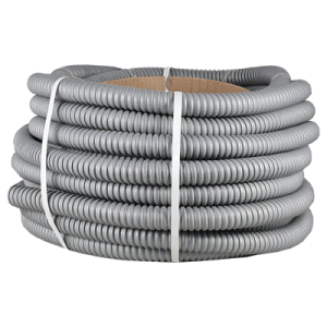 Серый Металлорукав в изоляции без пленки